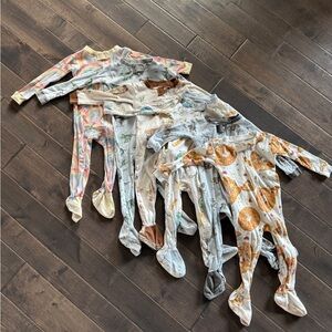 Burt’s Bees Cotton Footed Pajamas - set of 6, Size 12-18M